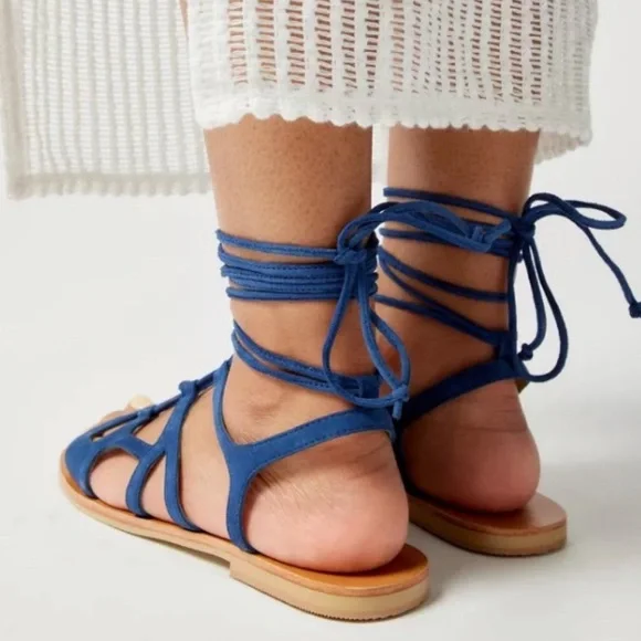 Urban Outfitters Hazel Gladiator Sandals in Navy Faux Suede. Size 9. Brand new! - Picture 5 of 6